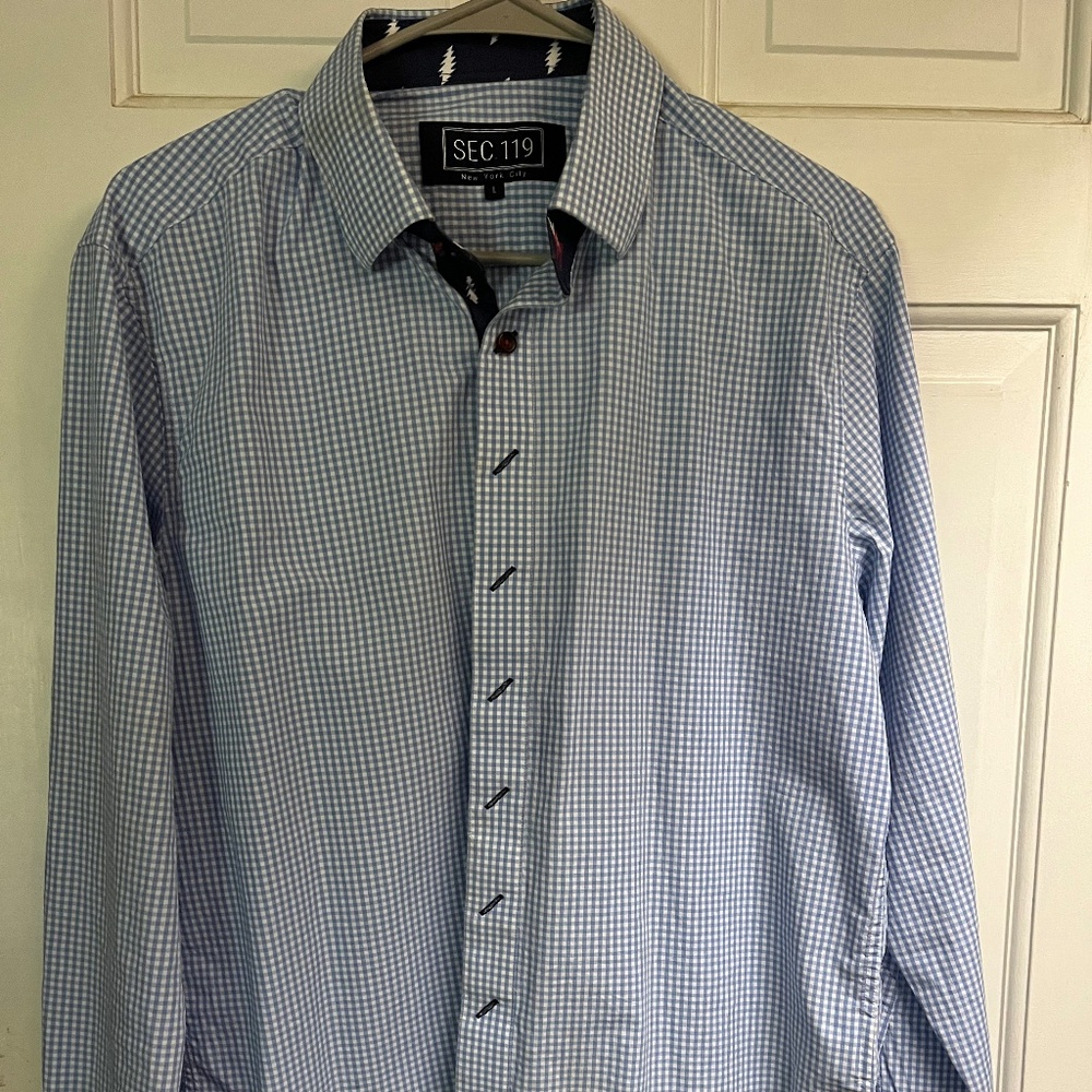 Section 119 "Thunderbolt" Grateful Dead Gingham Long Sleeve Shirt- NEW